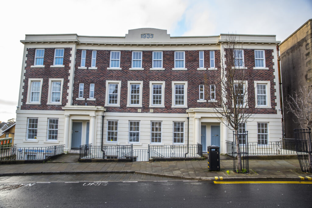 front of flats on court road