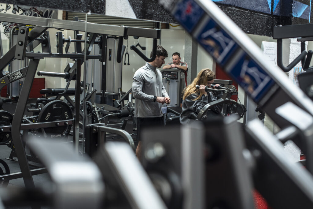 people using gym