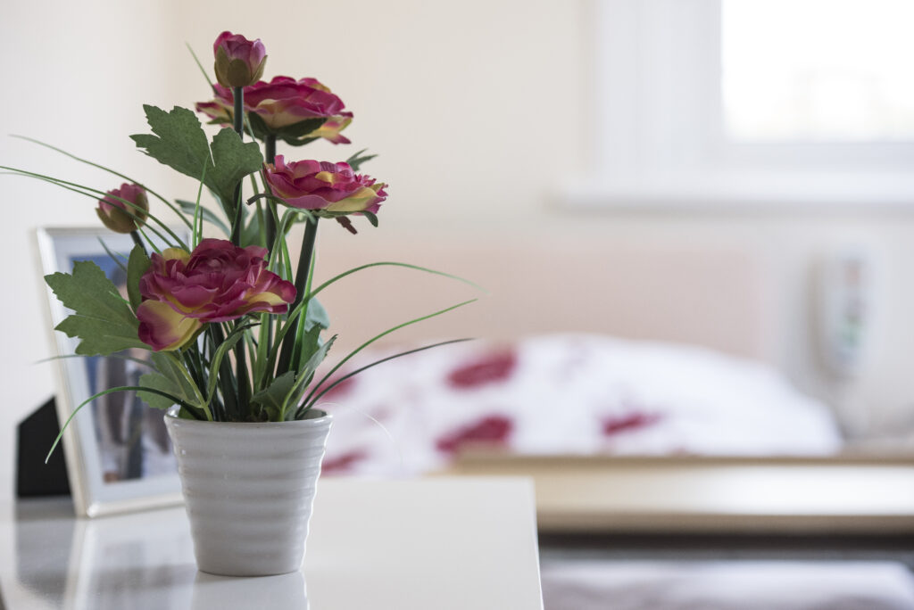 flowers in bedroom